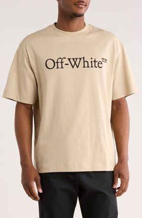 Off-white Big Bookish Skate Graphic T-Shirt in Brown Rice-Black at Nordstrom Rack, Size Small