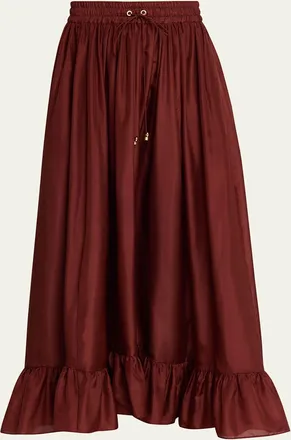 Zimmermann Aster Silk Maxi Skirt