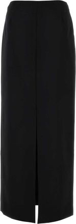 Givenchy Womens Virgin Wool Blend Skirt Black Mohair