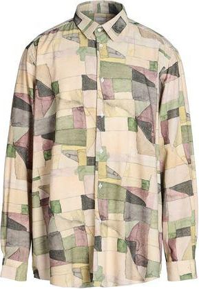 8 by YOOX PRINTED SILK OVER-SIZE SHIRT