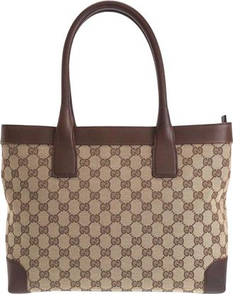 Gucci Brown Gg Canvas Tote (Authentic Pre-Loved)
