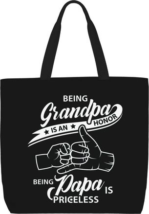 Generic Women Handbag Happy FatherS Day Womens Tote Bag Reusable Retro Beach Travel Bags, For Daily, Wedding, Birthday, School, Christmas