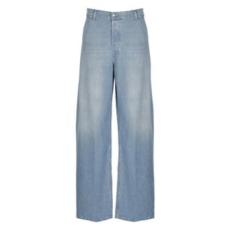 Dondup Wide Jeans, female, Blue, Size: W29 Alek Jeans