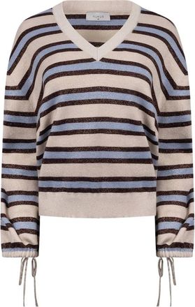Nukus Nukus - Kim Pullover Stripe - Dames - Truien - Veelkleurig - Maat: L Viscose