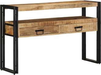 vidaXL Mesa Consola Marr&oacute;n 120 X 33 X 75 Cm Madera Maciza De Mango Vidaxl