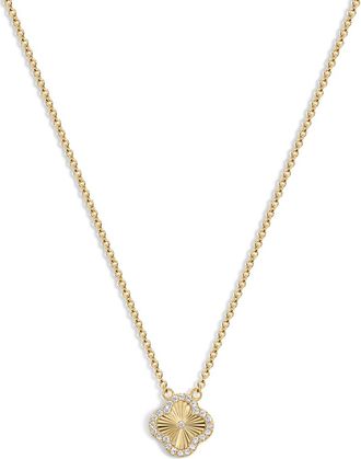 Electric Picks Mini Icon Clover Necklace in Gold at Nordstrom