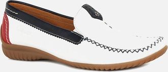 Gabor Womens California Sporty Womens Moccasins - White - Size: 6.5