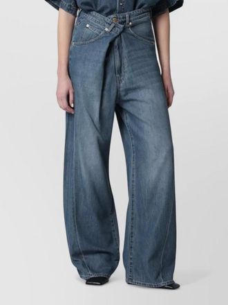 Darkpark denim oversized wide-leg jeans