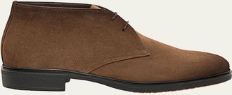 Santoni Mens Easy Suede Derby Shoes