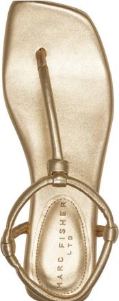 Marc Fisher Maycee Flat Sandal In Gold