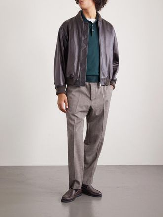 Dunhill Slim-Fit Cotton and Mulberry Silk-Blend Polo Shirt