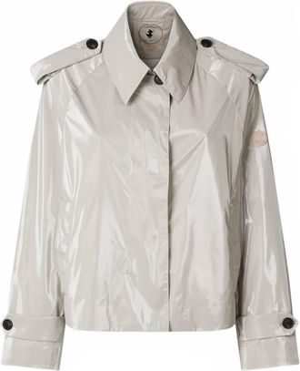 Save The Duck Womens Gaia Jacket In Rainy Beige