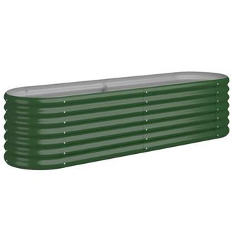vidaXL Jardinera De Acero Galvanizado Verde 152x40x36cm Vidaxl