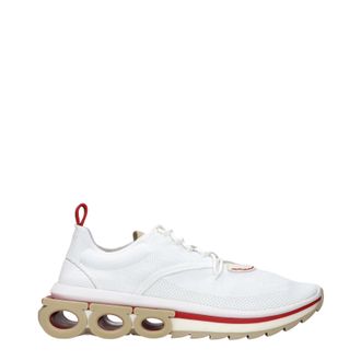 Ferragamo Sneakers Nima Knit Herrens Stoff Wei&szlig;