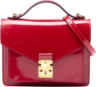 Louis Vuitton Pre-owned The Monceau - Dames - Vintage Handtas - Rood - ONE Size - Leer - Vintage