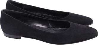 Manolo Blahnik Gelista Ballet Flats in Black Suede