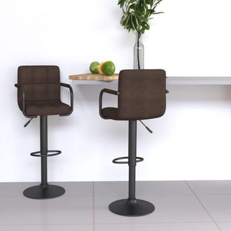 vidaXL Taburetes De Cocina 2 Unidades Tela Marr&oacute;n Vidaxl
