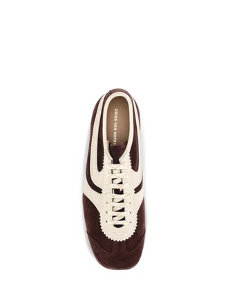 Dries Van Noten Mens Sneakers Dark Purple Suede Upper: Trainers