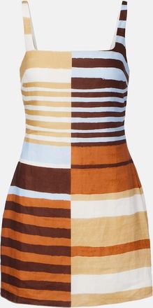 Cala de la Cruz Siela striped linen minidress