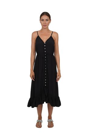 Love Token Denise Midi Dress In Black