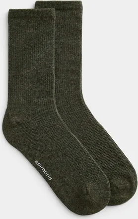 Simons Womens Finely ribbed socks
