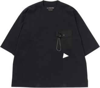 And Wander T-shirt met zak en korte mouwen - Zwart