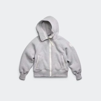 Canada Goose Chilliwack Fleece Bomber White Disc (Women, Silverbirch Heather, XL)
