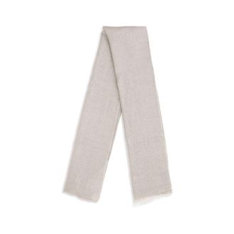 Brunello Cucinelli Womens Beige Cashmere Scarf