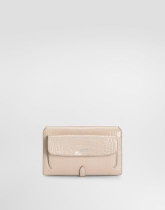 Dolce & Gabbana Alligator Crossbody Minibag - Man Crossbody Bags Beige Onesize