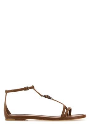 Gucci Karamel Leren Sandalen