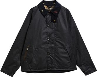 Barbour Icons Transport Wax Jacket - male - Barbour - Light Jackets - Blue - 2XL - Jackets