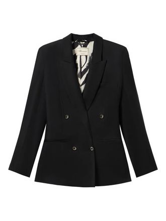 Blumarine double-breasted blazer - women - Polyester/Wool/Elastane/Polyester - 38 - Black