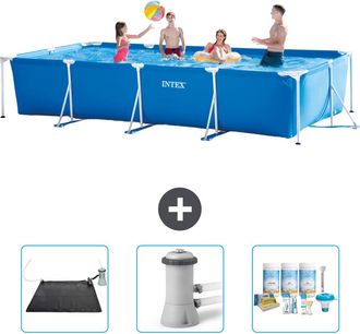 Intex Piscina Con Estructura Rectangular - 450x220x84 Cm - 6-piezas S22362