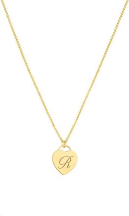 Set & Stones Alice Initial Heart Pendant Necklace in Gold/r at Nordstrom
