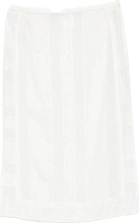 Low Classic Midi Rok - Dames - Midirokken - Wit - M - Rokken