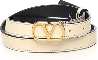 Valentino Garavani Vlogo Signature Leather Belt