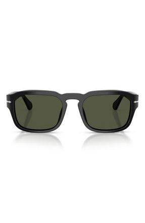 Persol 56mm Pillow Sunglasses in Black /Green at Nordstrom