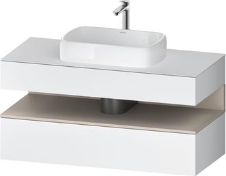 Duravit Duravit - Qatego Consola Mueble Bajo Lavabo, 1 Extra&iacute;ble, 1 Caj&oacute;n