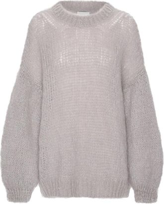 Americandreams Pepper Round Neck Pullover - Dames - Ronde hals truien - Grijs - ONE Size - Wol - Truien & Vesten