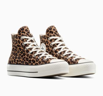 Converse Sneaker CONVERSE CHUCK TAYLOR ALL STAR LIFT, Damen, Gr. 40, incensed, totally fudged, egret, Textil, Schuhe Sneaker, Leo-Print