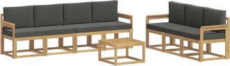 vidaXL Conjunto De Sof&aacute;s De Exterior 7 Uds. Vidaxl