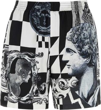 Versace Multicolor Printed Bermuda Shorts