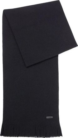 HUGO BOSS Elegante Zwarte Albas Sjaal - Heren - Wintersjaals - Zwart - ONE Size - Wol - Accessoires