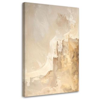 Feeby Cuadro En Lienzo, Abstracci&oacute;n Moderna En Tonos Pastel Beige, 80x120