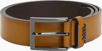 HUGO BOSS Mens Boss Black COLE_ANT BELT MEDIUM BROWN - Size: UK 36