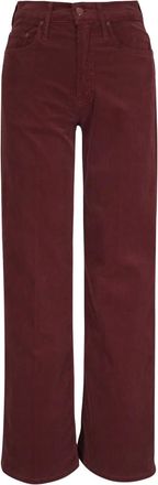 Mother Maven ribfluwelen jeans - Rood