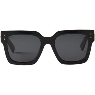 Lanvin Lunettes Maxi Rectangle Lanvin Signature in Black at Nordstrom