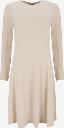 Antonelli Midikleid mit rundem Ausschnitt aus Leinwand