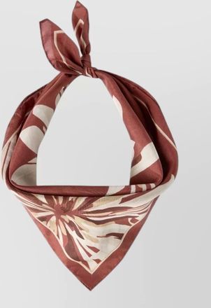 Brunello Cucinelli silk foulard bloom print lightweight square