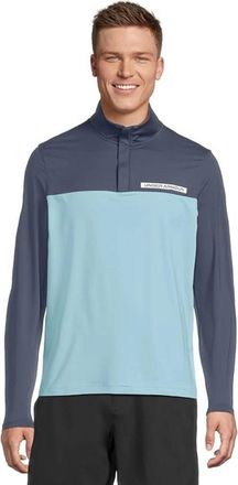 Under Armour Golf Top Mens Downpour Gray Stream 1/4 Zip Long Sleeve GBO2562